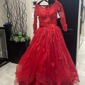 Red gown
